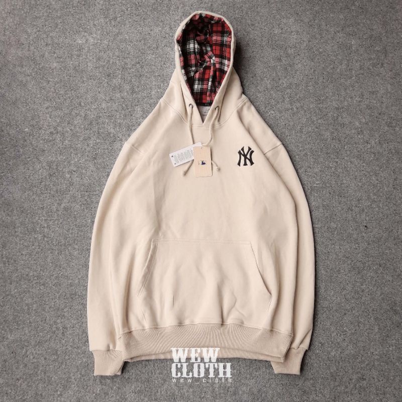 เสื้อแจ็กเก็ต-เสื้อกันหนาว-มีฮู้ด-mlb-yankes-cream-ป้ายแท็กเต็มตัว-และป้ายฉลาก