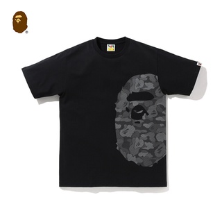 HH BAPE Mens Autumn/winter Ape Head Print Reflective Dot Camouflage Pattern Short-sleeved T-shirt 110042D คอกลม