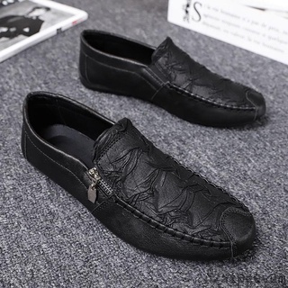 รองเท้าผู้ชายขี้เกียจระบายอากาศรองเท้าหนังลำลองแฟชั่น loafers