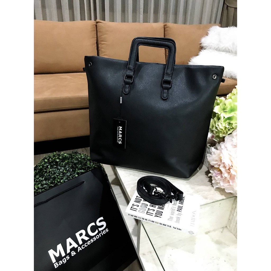 marcs-saffiano-shopper-bag-กระเป๋าถือหรือสะพายใบใหญ่ดีไซน์-casual-รุ่นใหม่ล่าสุด