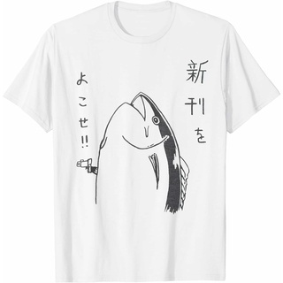 เสื้อยืดโอเวอร์ไซส์เสื้อยืด พิมพ์ลายการ์ตูนปลา ออกแบบดี เหมาะกับของขวัญ สไตล์ญี่ปุ่น แฟชั่นใหม่ สําหรับผู้หญิงS-3XL