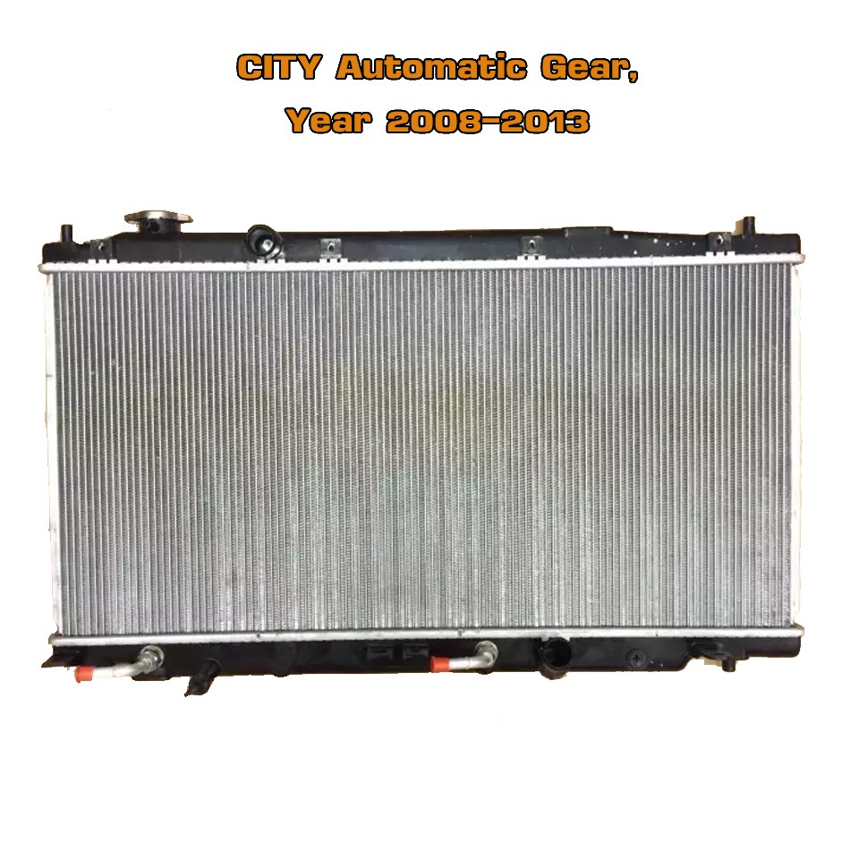 หม้อน้ำ-honda-city-gm2-หม้อน้ำรถยนต์-ซิตี้-พลาสติก-อลูมิเนียม-หนา-16-mm-ปี-2008-2013-เกียรออโต้-at-904115