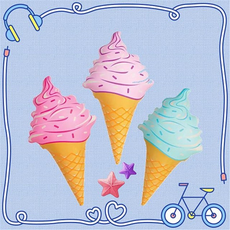 ภาพหน้าปกสินค้าส่งไว ห่วงยางแฟนซี Cone ice cream ห่วงยางไอศครีมโคน ห่วงยางเป่าลม
