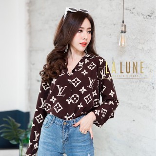 สินค้า LL008 LALUNE New c o ll e c t i o n เสื้อเชิ้ตแขนยาว สไตล์มินิมอลไอเท็ม การันตีผ้าเกรดพรีเมี่ยม