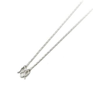 DSP สร้อยคอเงินถักลายเมล็ดข้าว เงินแท้ 925 : DSP 925 Sterling Silver Braided Chain Necklace [NSP0034]