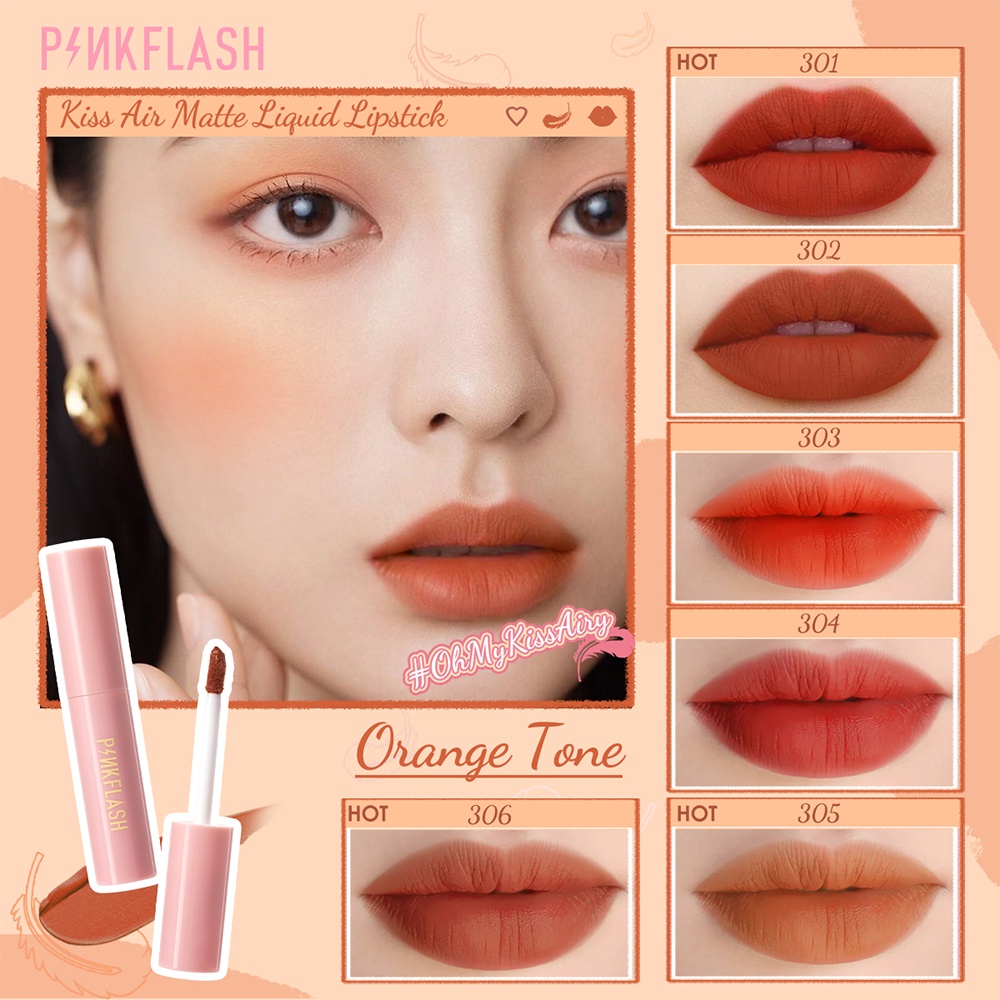 คำอธิบายเพิ่มเติมเกี่ยวกับ Pinkflash Kiss Air Matte ลิปสติกเนื้อเหลว กันน้ำ ติดทนนาน