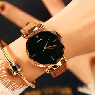 SANDA Fashion Simple Stly Women Watches Luxury Golden Genuine Leather Ladies Watch Women Gold Dress Clock relogio femini