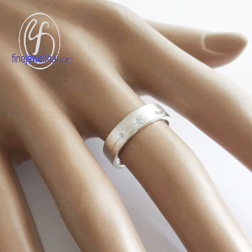 finejewelthai-แหวนเพชร-เพชร-แหวนหมั้น-แหวนแต่งงาน-diamond-cz-wedding-ring-silver-white-gold-r30146cz