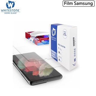 Whitestone Dome Glass ฟิล์มกระจกนิรภัยพร้อมอุปกรณ์การติดแบบครบชุด (ฟิล์ม2แผ่น) รองรับ Samsung Galaxy S21Plus/S21Ultra