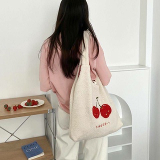 กระเป๋าใบใหญ่ กระเป๋าช้อปปิ้ง Cherry shopping bag