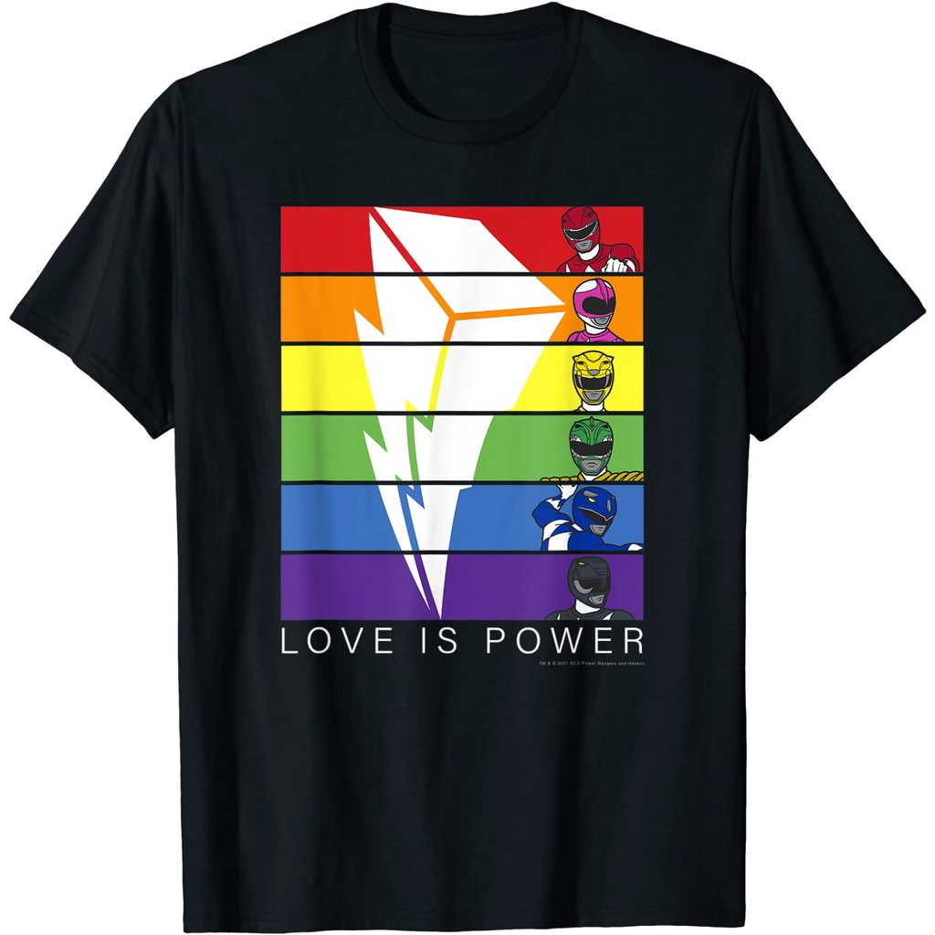 เสื้อยืด พิมพ์ลาย Power Rangers Pride Love Is Power Panels สําหรับ ...