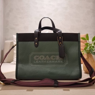 COACH FIELD TOTE 30 IN COLORBLOCK WITH COACH BADGE