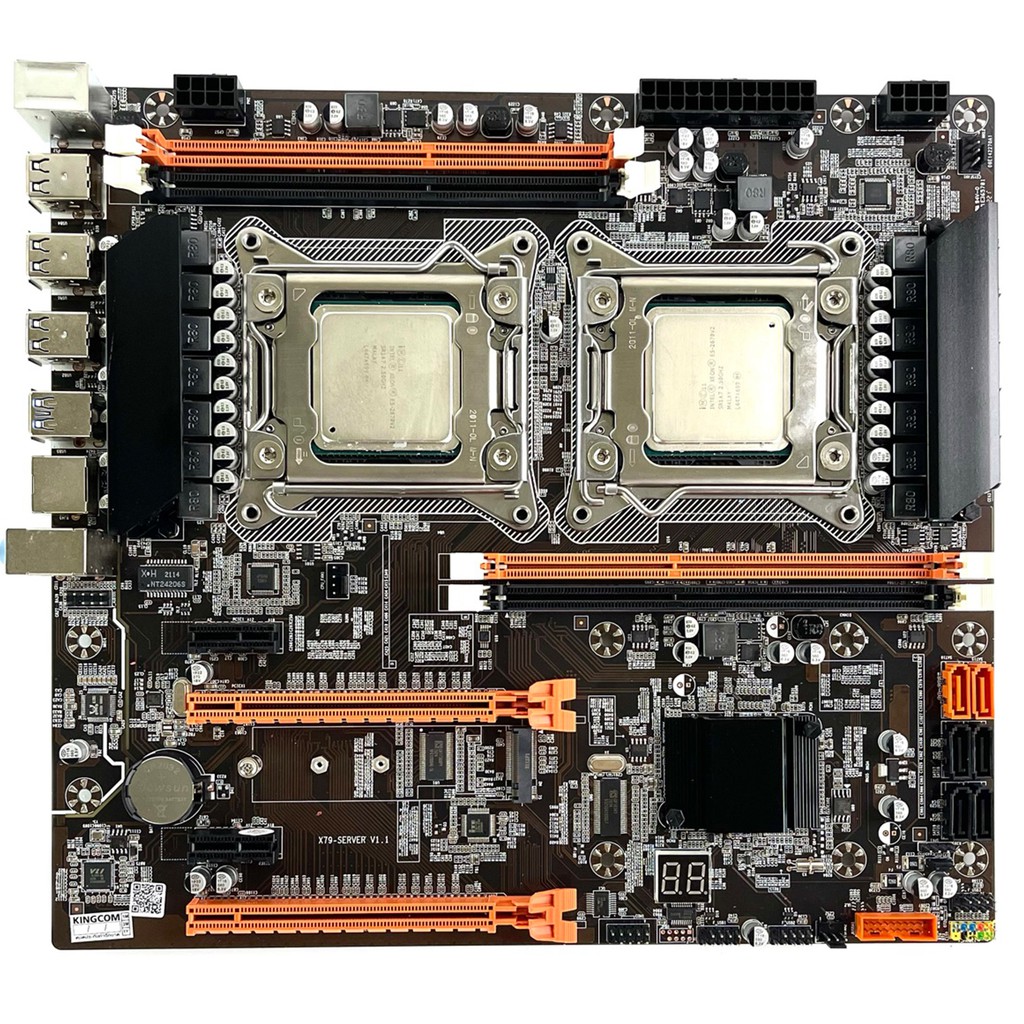 ราคาและรีวิวXeon Set E5 2670V2 x2 X79Dual DDR3 Dual CPU M.2 NVME Support 20/40 Core