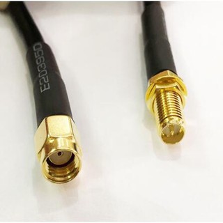 ภาพขนาดย่อของภาพหน้าปกสินค้าRG58 50-3 RP-SMA Male to RP-SMA Female Connector RF Coax Coaxial Cable 50ohm 50cm 1m 2m 3m 5m 10m 15m จากร้าน cool_electronics.th บน Shopee