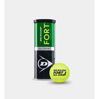 สินค้า ลูกเทนนิส Dunlop Fort All Court Tennis Ball ของแท้ 100% (กระป๋องละ 3 ลูก) สำหรับซ้อมและแข่งขัน DUNLOP Fort RS Sportsmaax