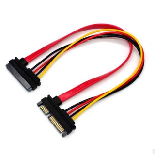 ภาพหน้าปกสินค้าแดง 22 Pin Male to Female 7+15 pin SATA Data Power Combo Extension Cable 45CM ที่เกี่ยวข้อง