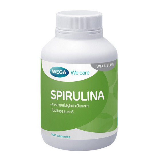 ภาพสินค้าMega Spirulina 100capsules เมกา สไปรูไลน่า 500 มก. สาหร่ายเกลียวทอง จากร้าน healthmall88 บน Shopee ภาพที่ 1