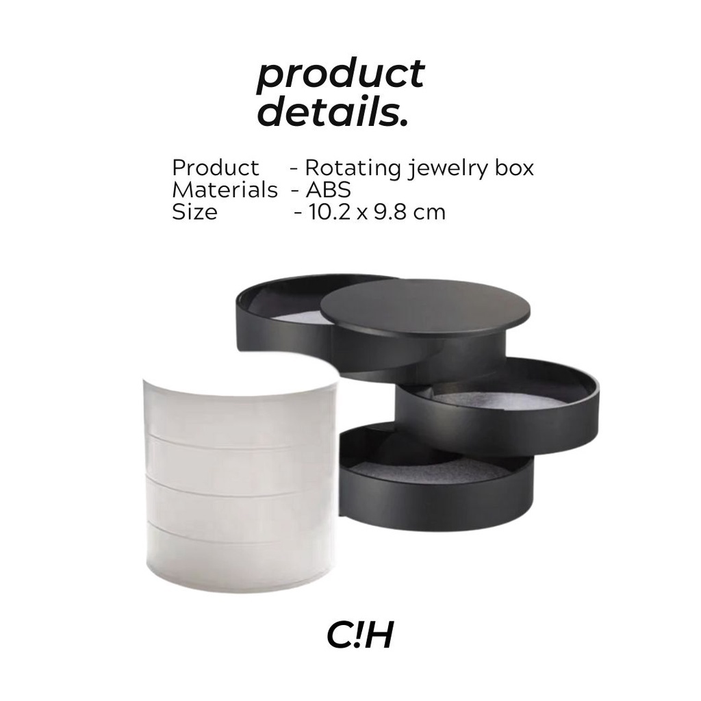 พร้อมส่ง-กล่องใส่เครื่องประดับ-rotating-jewelry-box-comfyhomies