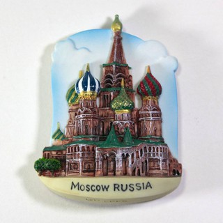 แม่เหล็กติดตู้เย็น 3 มิติ แม็กเน็ตมหาวิหารเซนต์บาซิล ประเทศ มอสโคว์ รัสเซีย