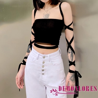 Demq- เสื้อครอปท็อปสีพื้น แฟชั่นฤดูร้อนสําหรับผู้หญิง