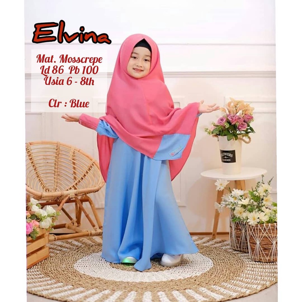 elvina-kids-shari-mosscrape-วัสดุ-get-gamis-and-hijab-khimar-เสื้อผ้าเด็ก-สําหรับเด็กอายุ-6-8-ปี-แขวนสูง