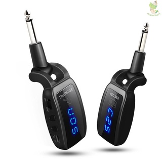 Wireless Guitar System Rechargeable Guitar Transmitter Receiver Set Electric Guitar Bass Pick U