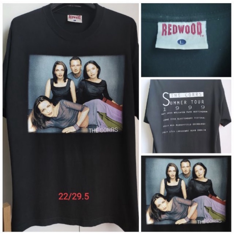 เสื้อยืดผ้าฝ้ายพิมพ์ลายขายดี-ultra-rare-the-corrs-สุดยอดวงจาก-ประเทศ-island-1999-s-tours