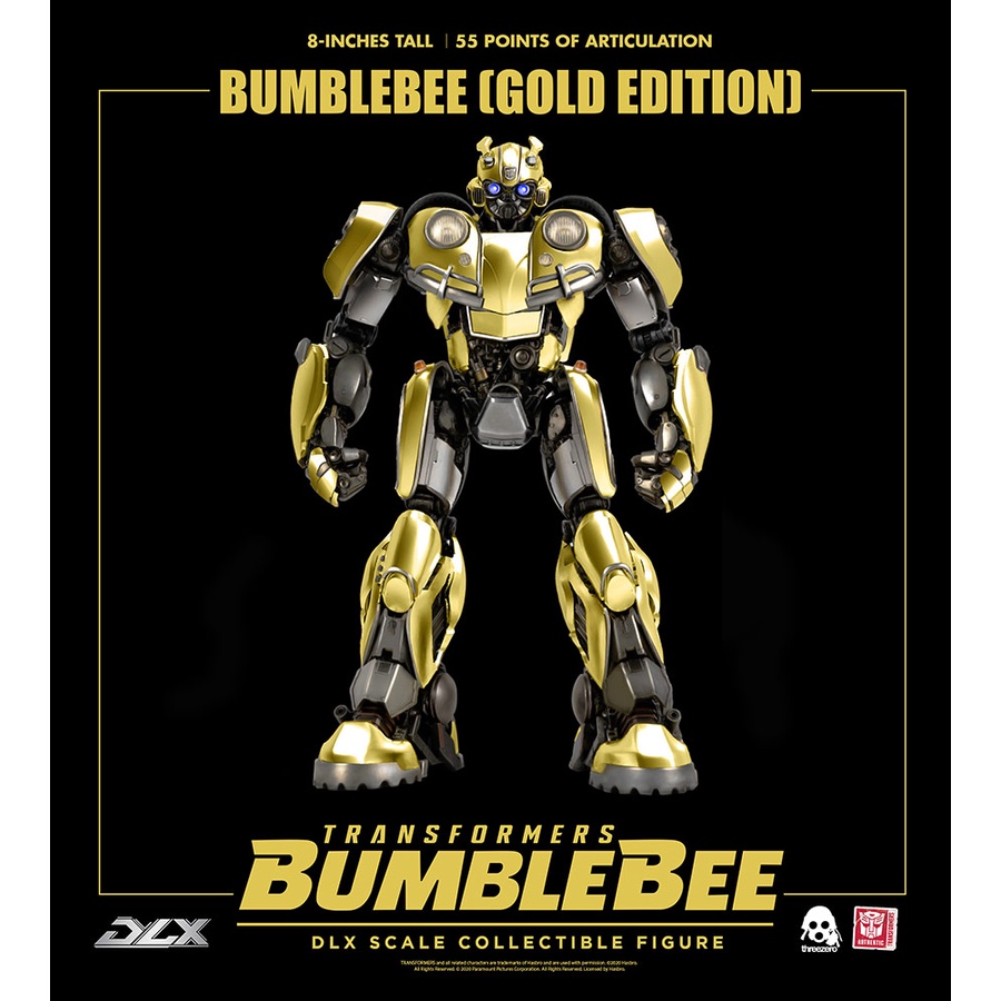 threeZero Transformers Bumblebee DLX (Gold Edition) Collectible