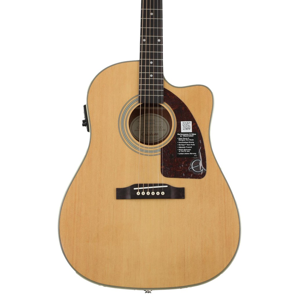 กีต้าร์โปร่งไฟฟ้า-epiphone-aj-210ce-สี-natural-included-case