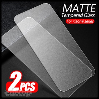 2pcs Matte Frosted Glass For Xiaomi Mi 10T Pro Poco NFC 9 Lite A3 Redmi Note 9s 7 8 A 8T 7a 8a 9a 9c Protective Screen