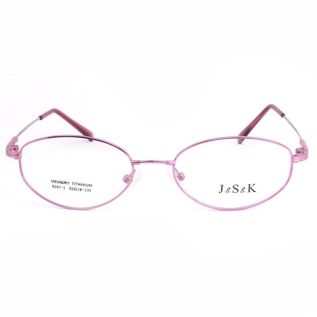 titanium-100-แว่นตา-รุ่น-82471-สีชมพู-กรอบเต็ม-ขาข้อต่อ-วัสดุ-ไทเทเนียม-กรอบแว่นตา-eyeglass