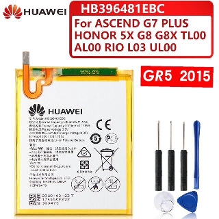 แบตเตอรี่ Huawei GR5 2015 ASCEND G7 PLUS Glory Play 5x 5A Honor 5X G8X G8 GR5 RIO L03 TL00 AL00 UL00 HB396481EBC 3100mAh