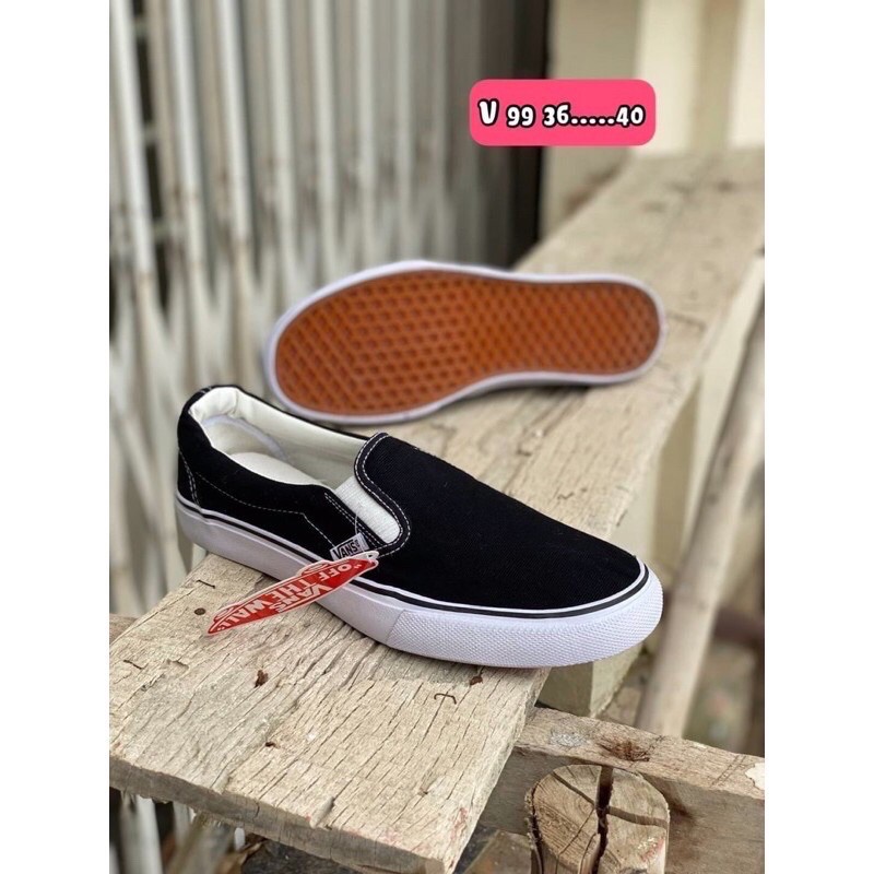 vans-slip-on-สีดำ-ยางขาว-มีบริการเก็บเงินปลายทาง