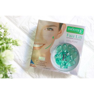 **หมดอายุปี2023** Smooth E Face Lift External 3 / 12 capsules 100% Pure บำรุง และยกกระชับผิวหน้า ผสมกันแดด