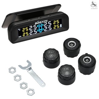 cod kkmoon tpms เครื่องตรวจสอบความดันลมยางระบบเซนเซอร์พลังงานแสงอาทิตย์จอแสดงผล lcd 4