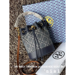 Tory Burch T Monogram jacquard mini bucket bag ขนาดมินิ