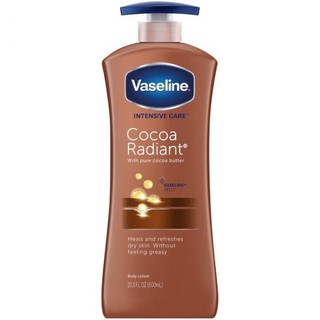 ( New 2019 Smart Pump ) Vaseline Intensive Care Cocoa Radiant with Pure Cocoa Butter 600 ML.