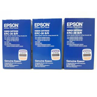 หมึก EPSON ERC-38B/R สีดำ/แดง  แพค 3 กล่อง ของแท้