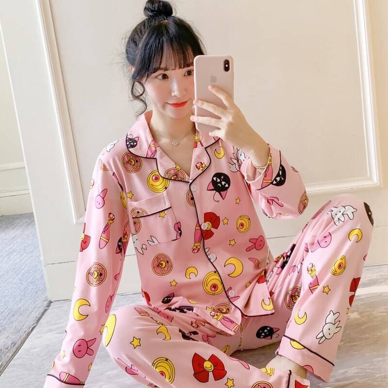 ชุดนอนขายาวลายการ์ตูน | Shopee Thailand