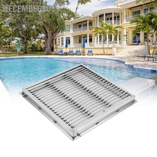 December305 Stainless Steel Swimming Pool Square Main Drain Cover Plate Grate Floor