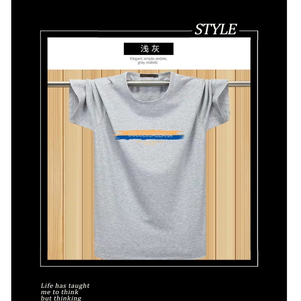 เสื้อยืดแขนสั้นคอกลมผู้ชายใส่สบาย-คุณภาพดี