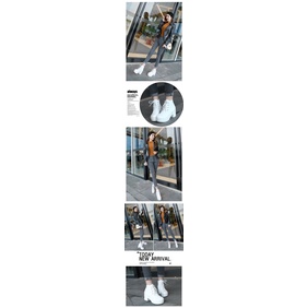 ภาพสินค้ารองเท้าบูทส้นสูง รองเท้าหนังทรงมาร์ติน ทรงคุณหนู สูง 7cm รองเท้าเบาใส่สบาย ขายาวหุ่นดี(130) จากร้าน sntrading บน Shopee ภาพที่ 2