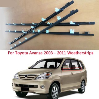 (สีดํา) ขอบซีลประตูหน้าต่างรถยนต์ สําหรับ Toyota Avanza 2003-2011