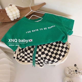 [Babycat] พร้อมส่ง ลดกระหน่ํา ชุดกีฬา เสื้อแขนสั้น กางเกงขาสั้น ทรงหลวม พิมพ์ลายตัวอักษร สองชิ้น สไตล์เกาหลี ญี่ปุ่น แฟชั่นฤดูร้อน สําหรับเด็กผู้ชาย และเด็กผู้หญิง 2022