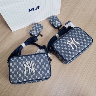 กระเป๋าสะพาย MLB monogram jacquard cross bag กระเป๋าสะพายข้าง สีกรม