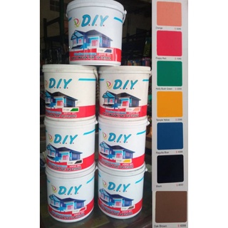 สีน้ำอะครีลิคสำหรับภายนอกและภายใน DIY (Acrylic Emulsion Paint For Interior/Exterior ) By D.I.Y ขนาด 1 แกลลอน (3.5ลิตร)