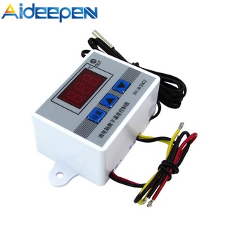 Aideepen XH-W3002 DC 12V เครื่องควบคุมอุณหภูมิดิจิทัล LED 10A สวิตช์ควบคุมอุณหภูมิ เทอร์โมสแตท พร้อมโพรบเซนเซอร์ W3002