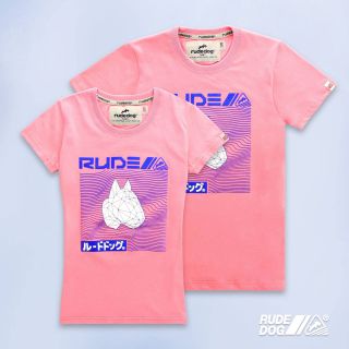 Rudedog เสื้อยืด รุ่น Big head สีชมพู