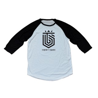 เสื้อยืด เสื้อไหล่สโลป เสื้อแขนสามส่วน KPOP TOPP DOGG RAGLAN 3/4 SLEEVE T-SHIRT