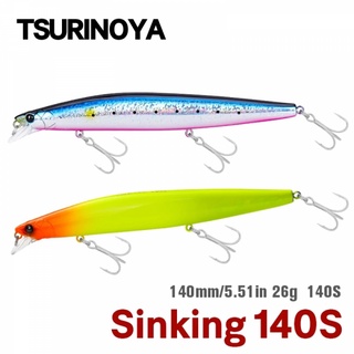 Tsurinoya เหยื่อตกปลาทังสเตน 140S DW92 140 มม. 26 กรัม สีดํา